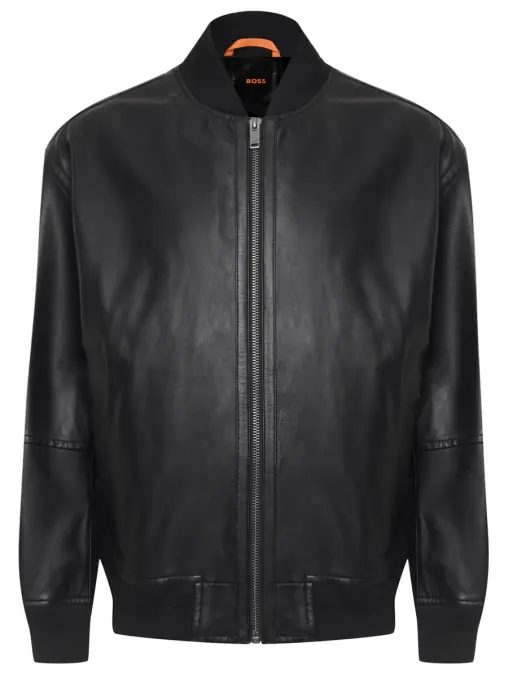 Бомбер кожаный BOSS