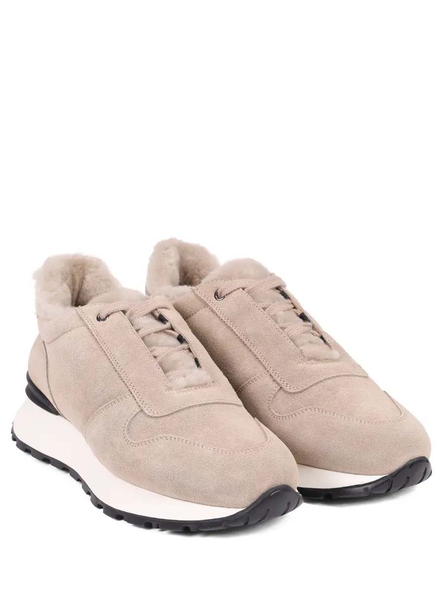 Кроссовки замшевые на меху