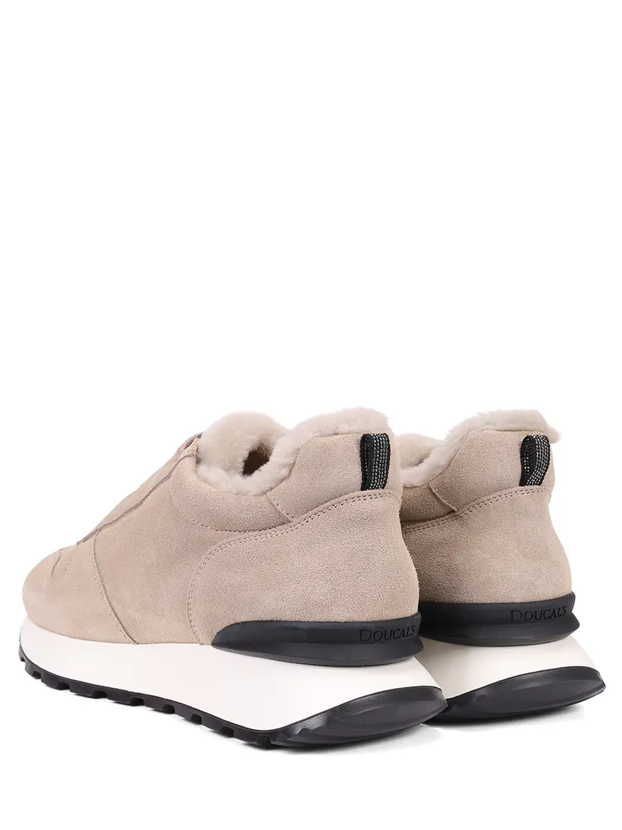 Кроссовки замшевые на меху