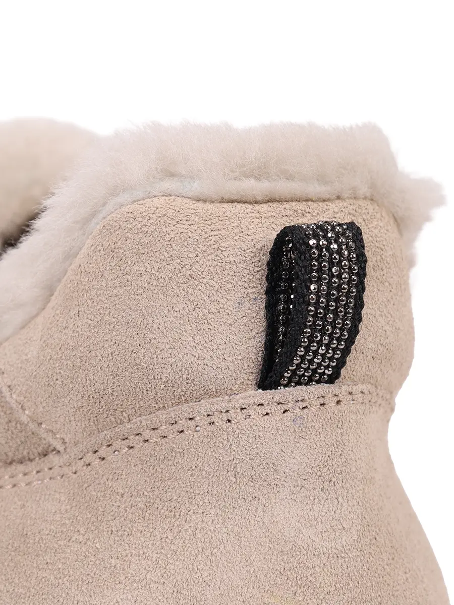 Кроссовки замшевые на меху