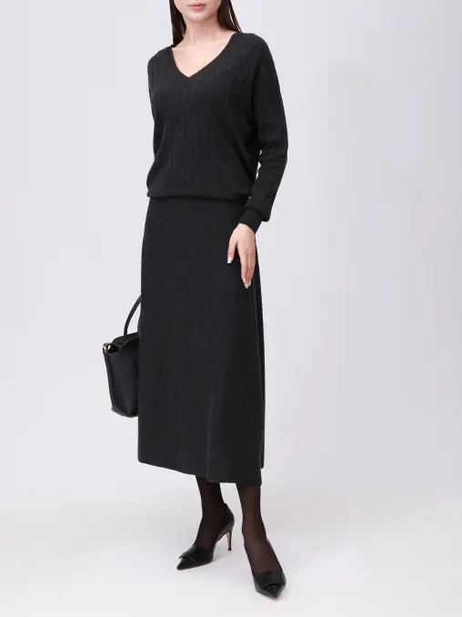 Юбка из шерсти и вискозы GRAN SASSO