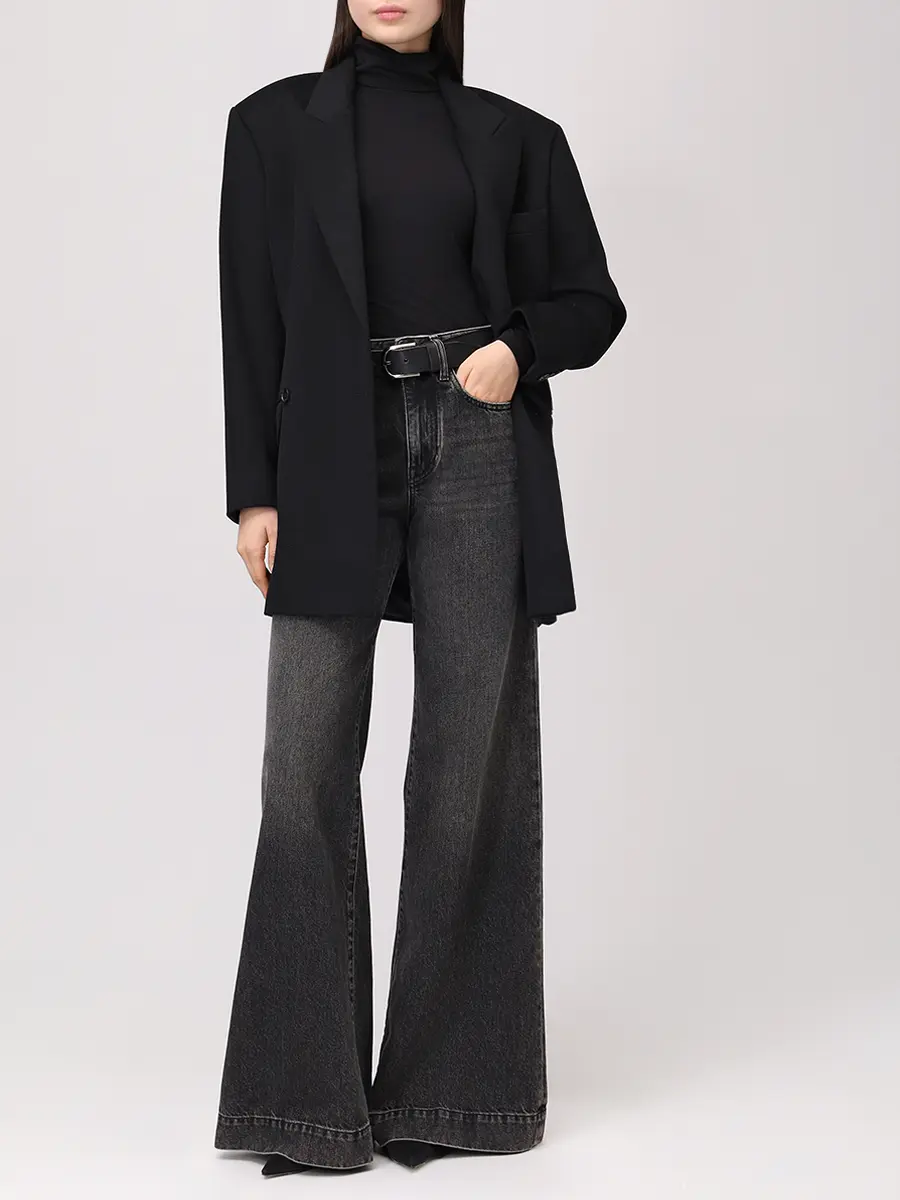 Джинсы-клеш хлопковые