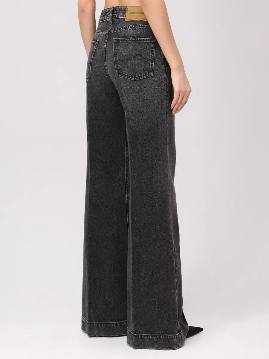 Джинсы-клеш хлопковые