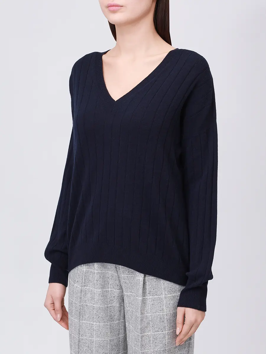 Пуловер из шерсти и вискозы