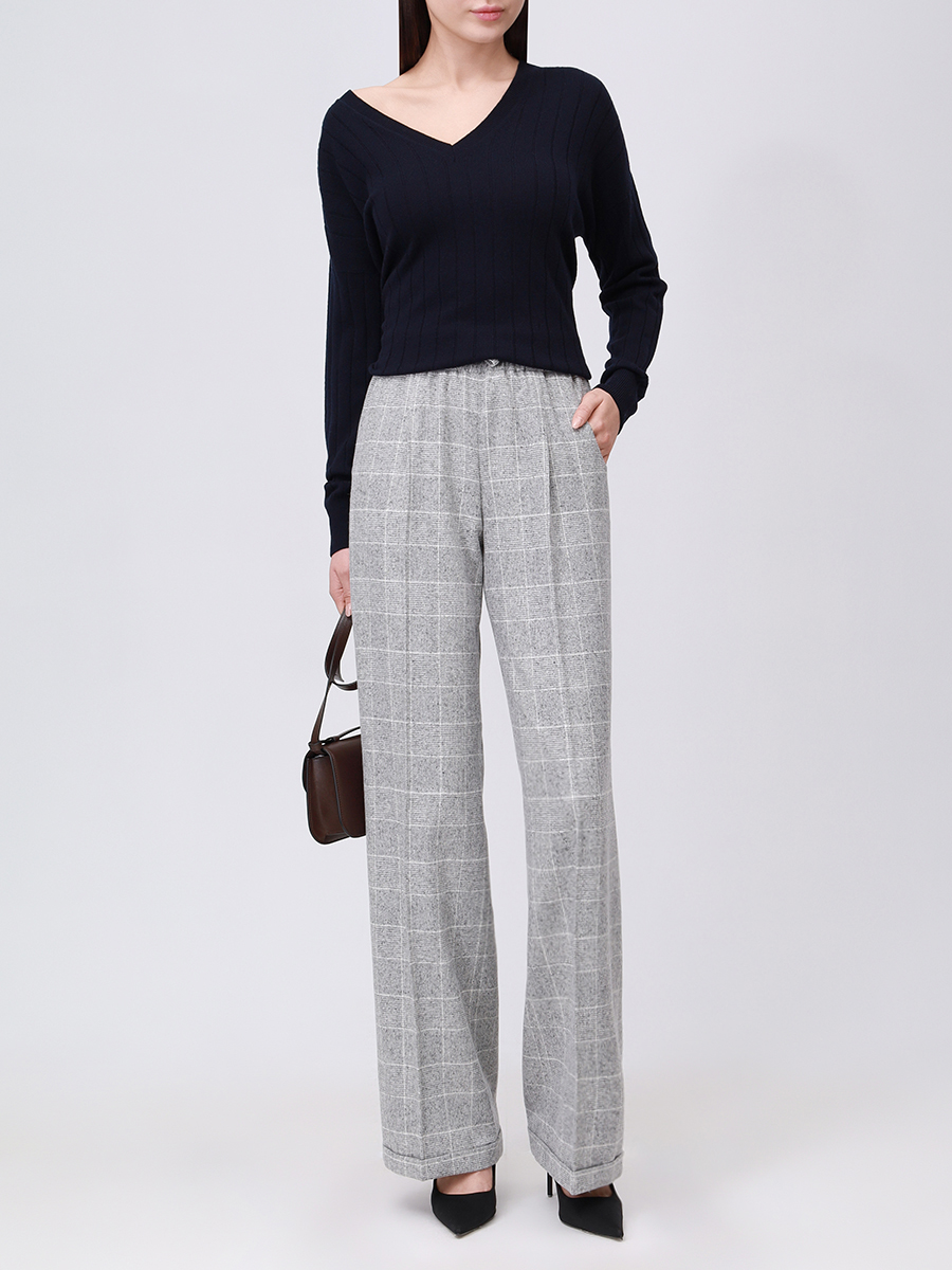 Пуловер из шерсти и вискозы