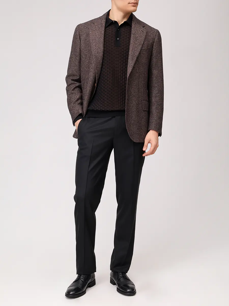 Поло из шерсти и шелка