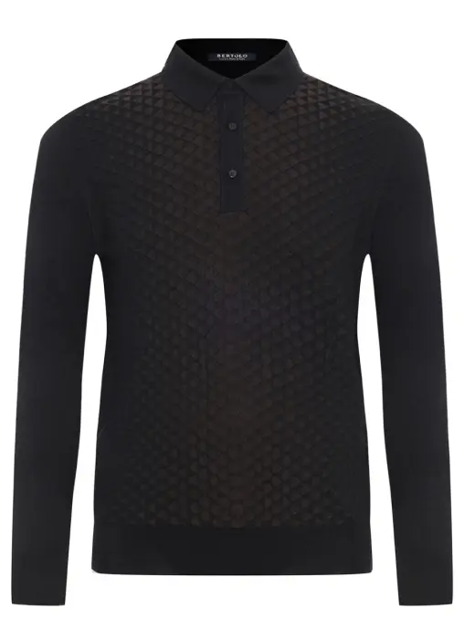Поло из шерсти и шелка BERTOLO LUXURY MENSWEAR
