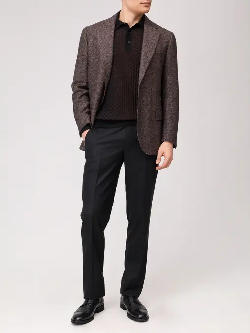 Поло из шерсти и шелка BERTOLO LUXURY MENSWEAR