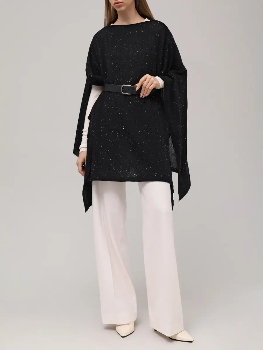 Пончо шерстяное