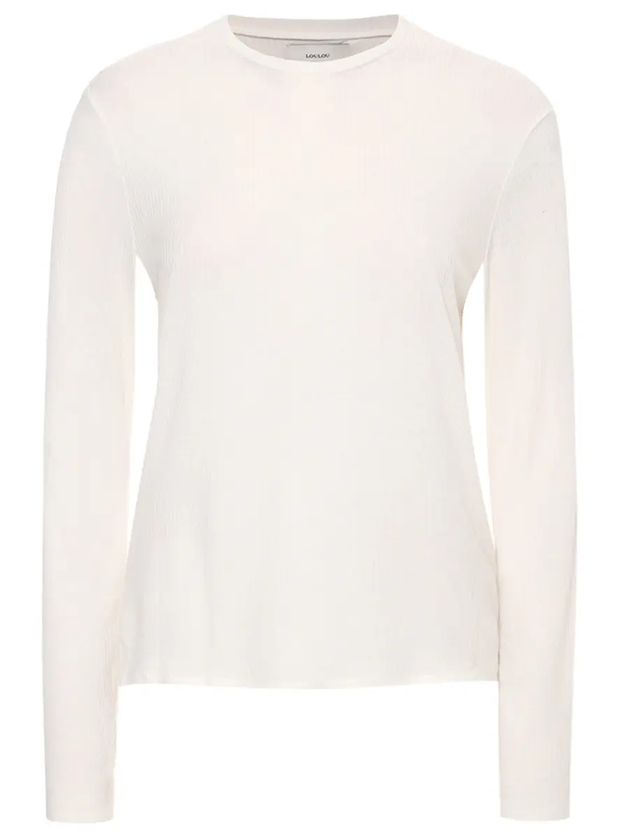 Лонгслив из вискозы и шерсти