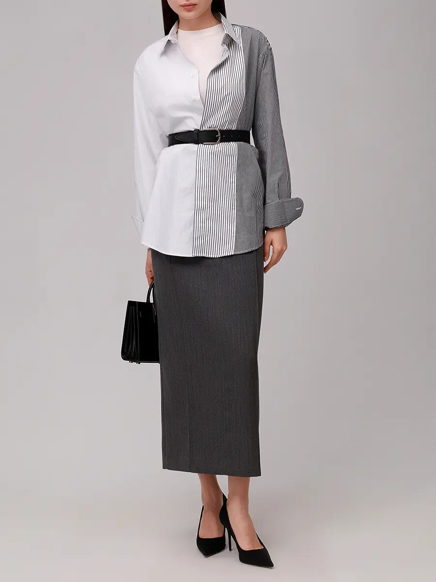 Лонгслив из вискозы и шерсти