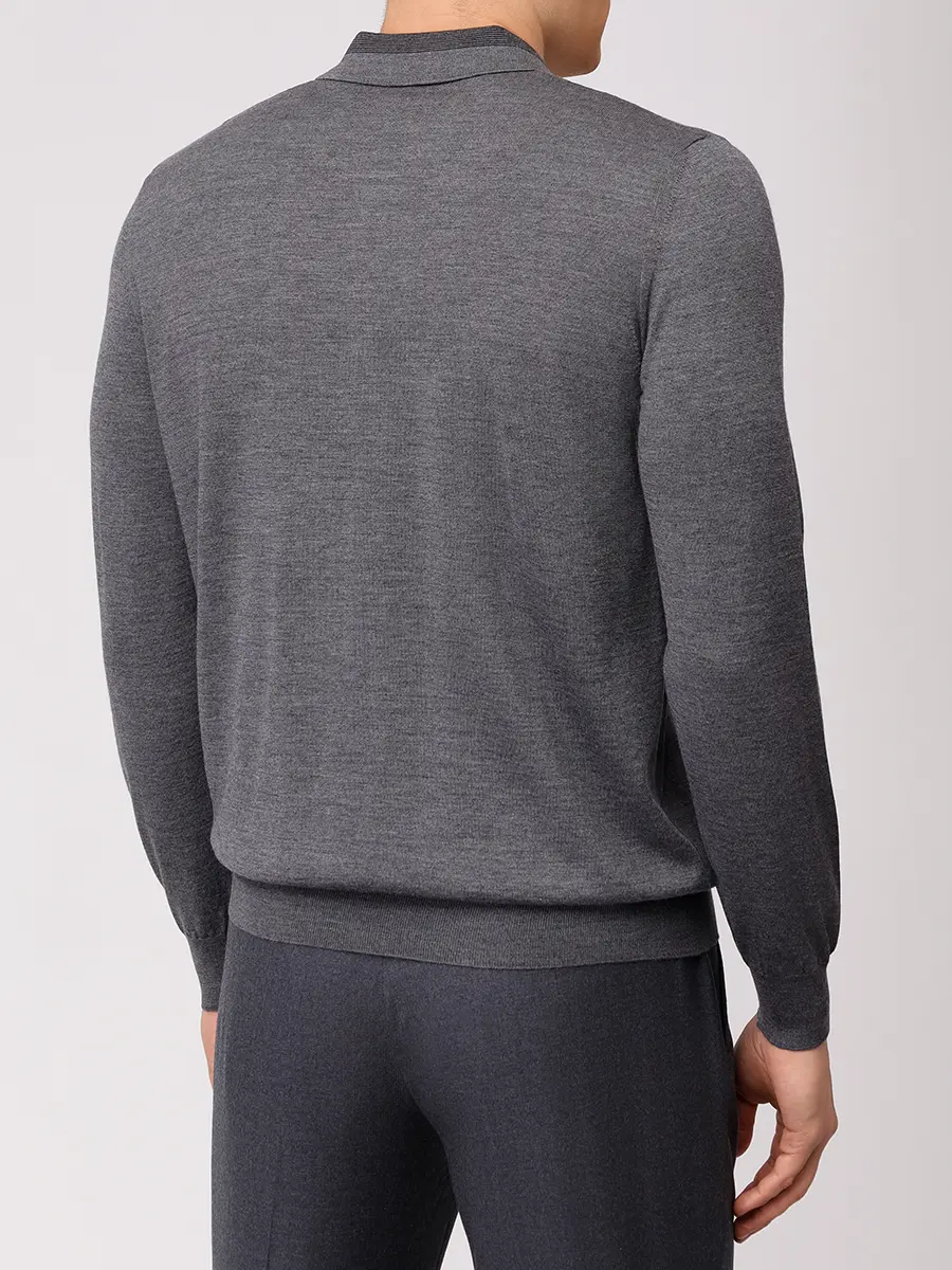 Поло из шерсти и шелка