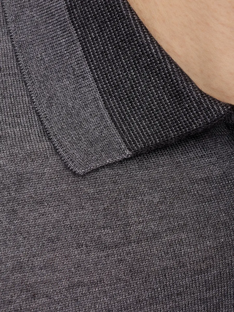 Поло из шерсти и шелка