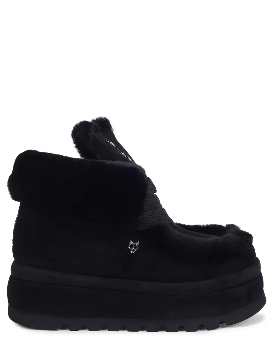 Ботинки Bambi замшевые на меху