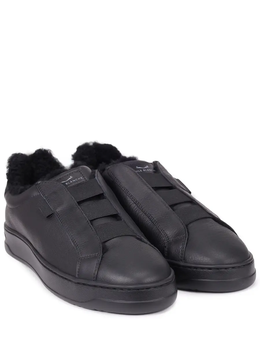 Кеды кожаные на меху