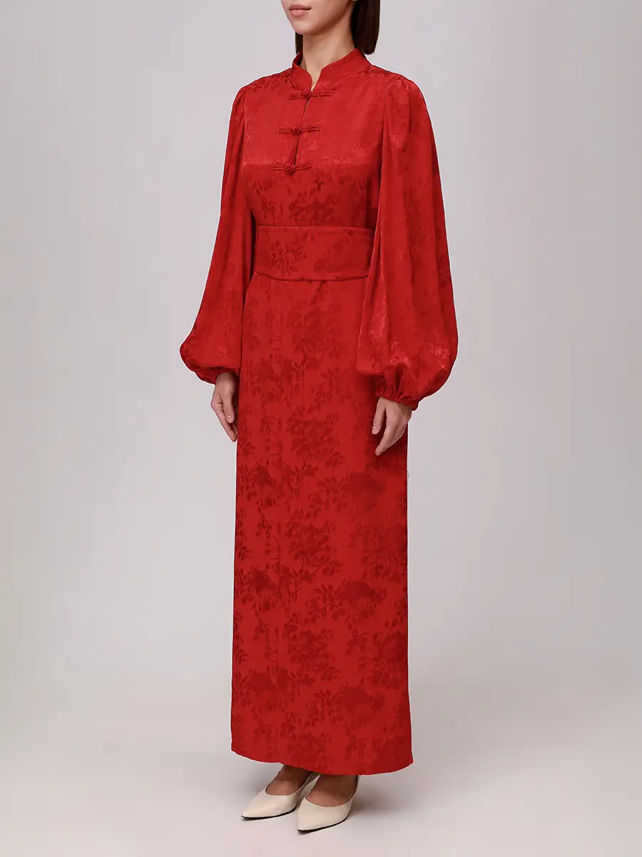 Платье из жаккарда