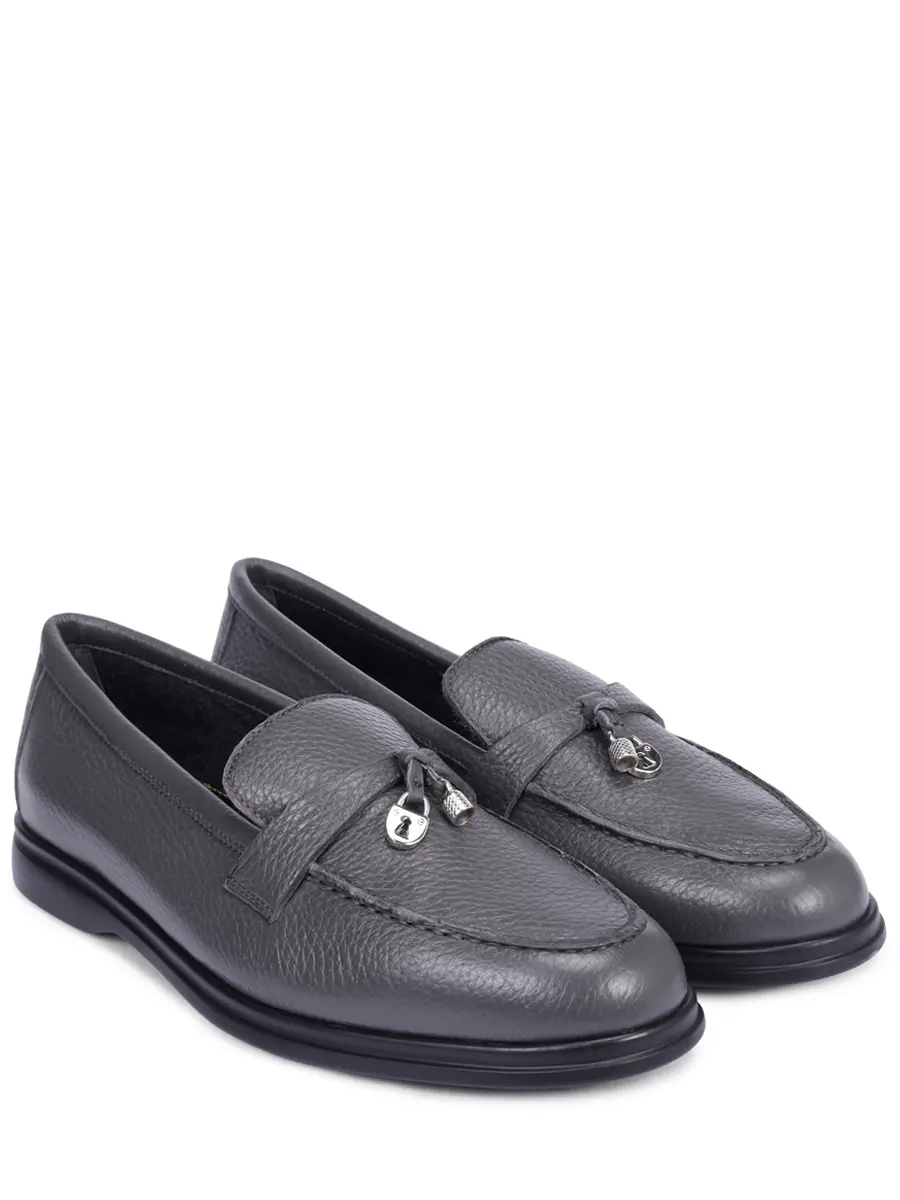 Лоферы кожаные на байке