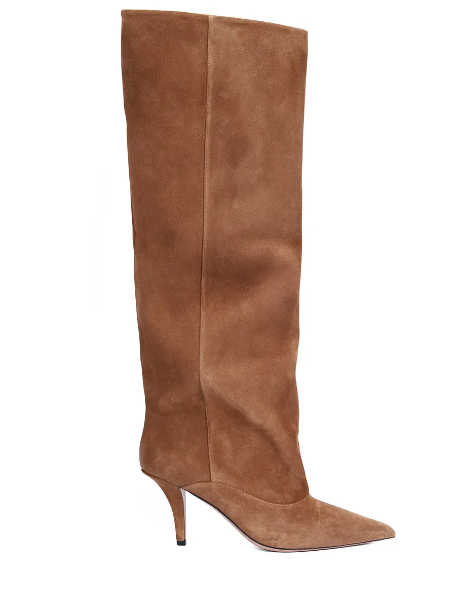 Сапоги замшевые