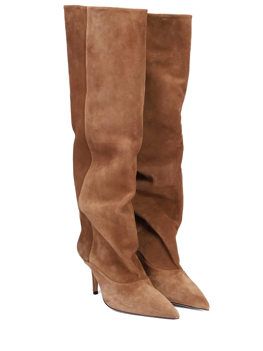 Сапоги замшевые