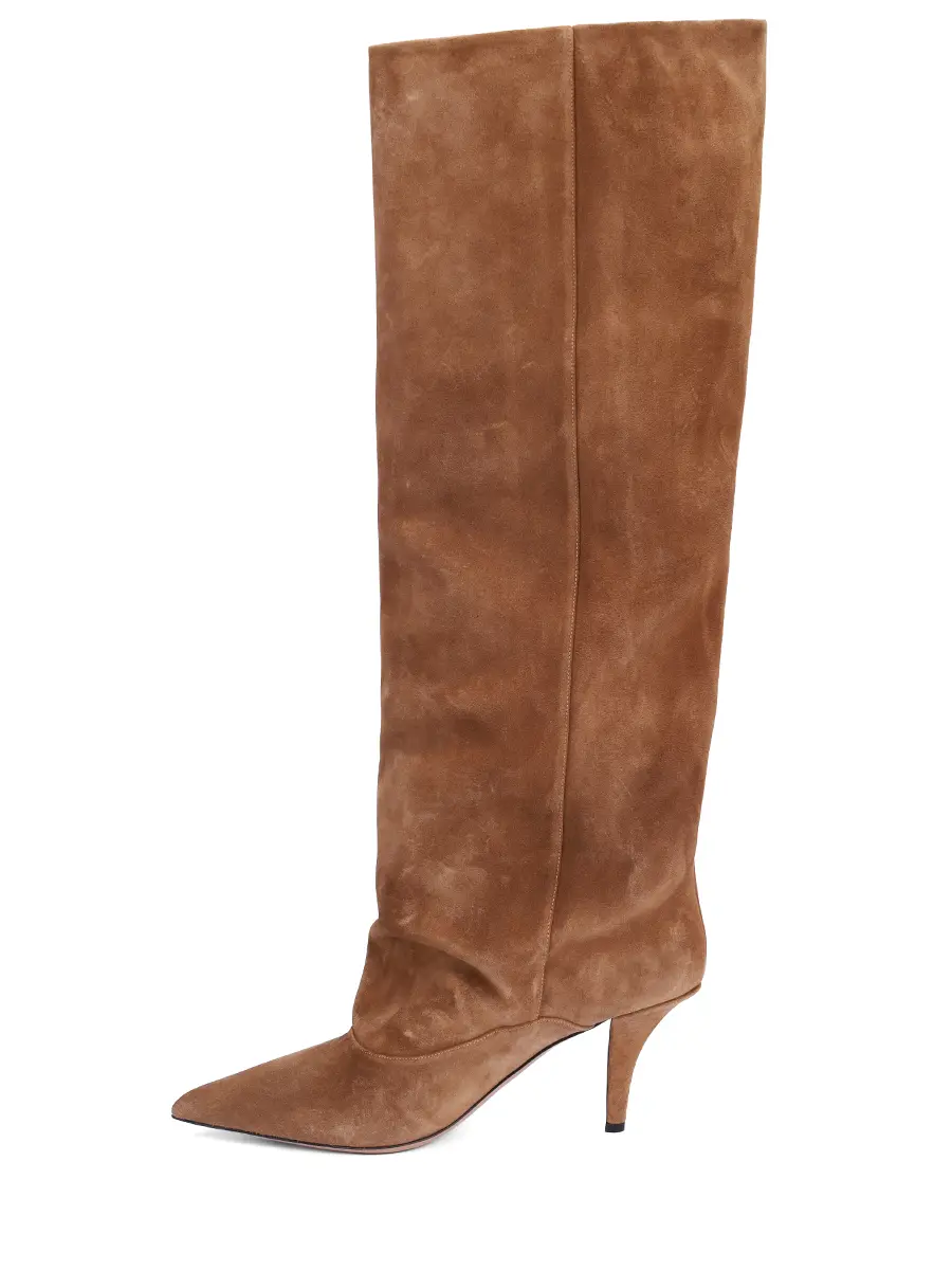 Сапоги замшевые