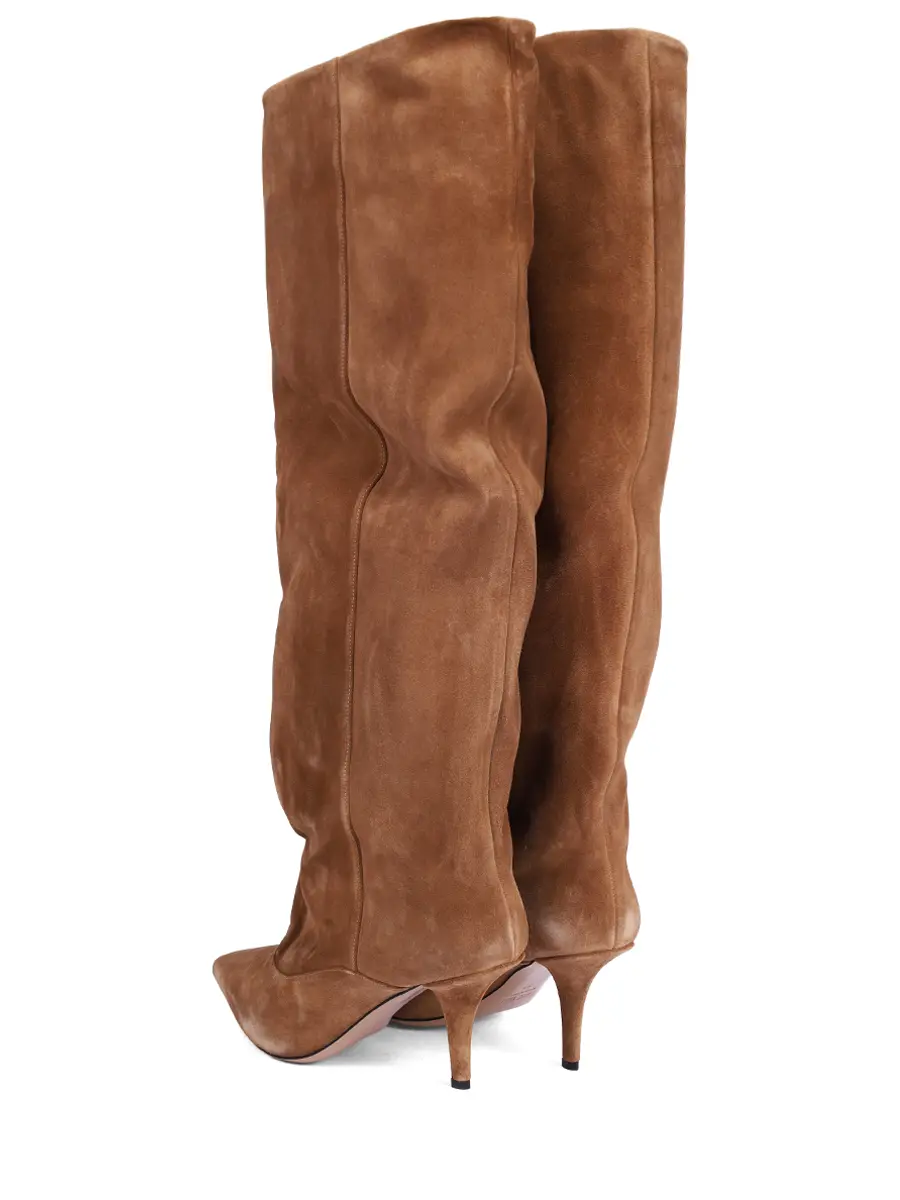 Сапоги замшевые