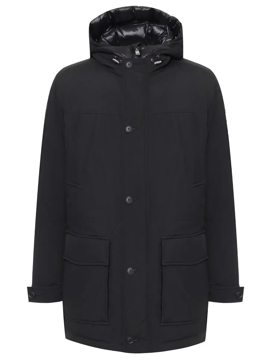 Пуховик однотонный