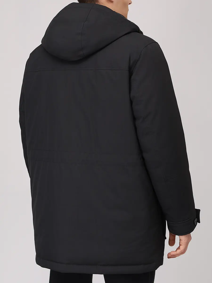 Пуховик однотонный