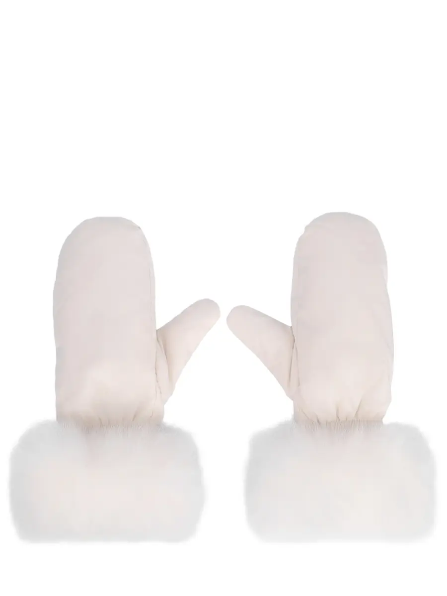 Варежки с мехом лисы