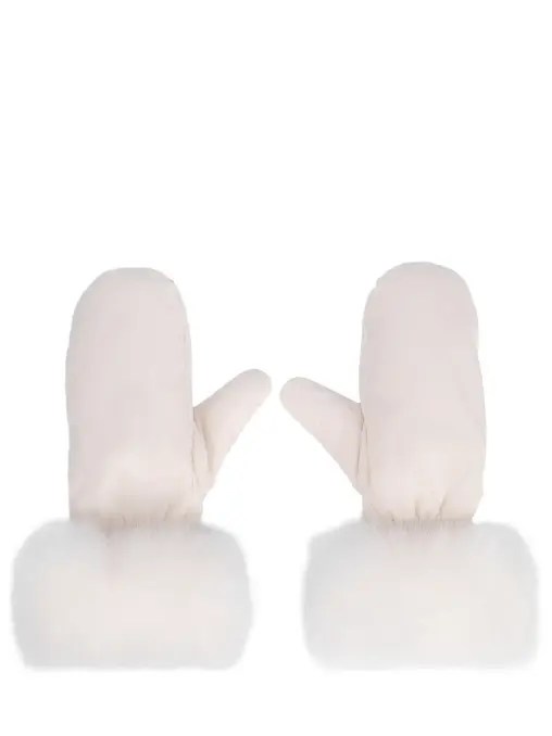 Варежки с мехом лисы YVES SALOMON