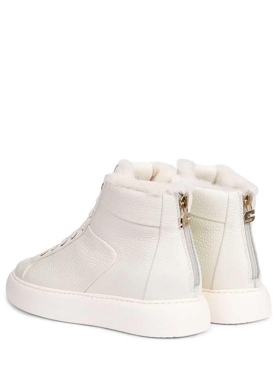 Кеды кожаные на меху