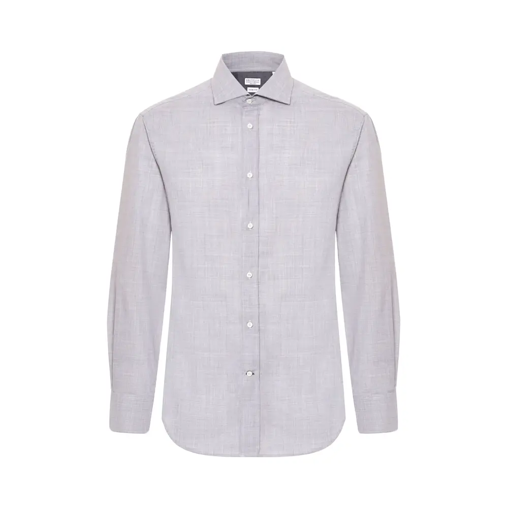 Рубашка Slim Fit шерстяная