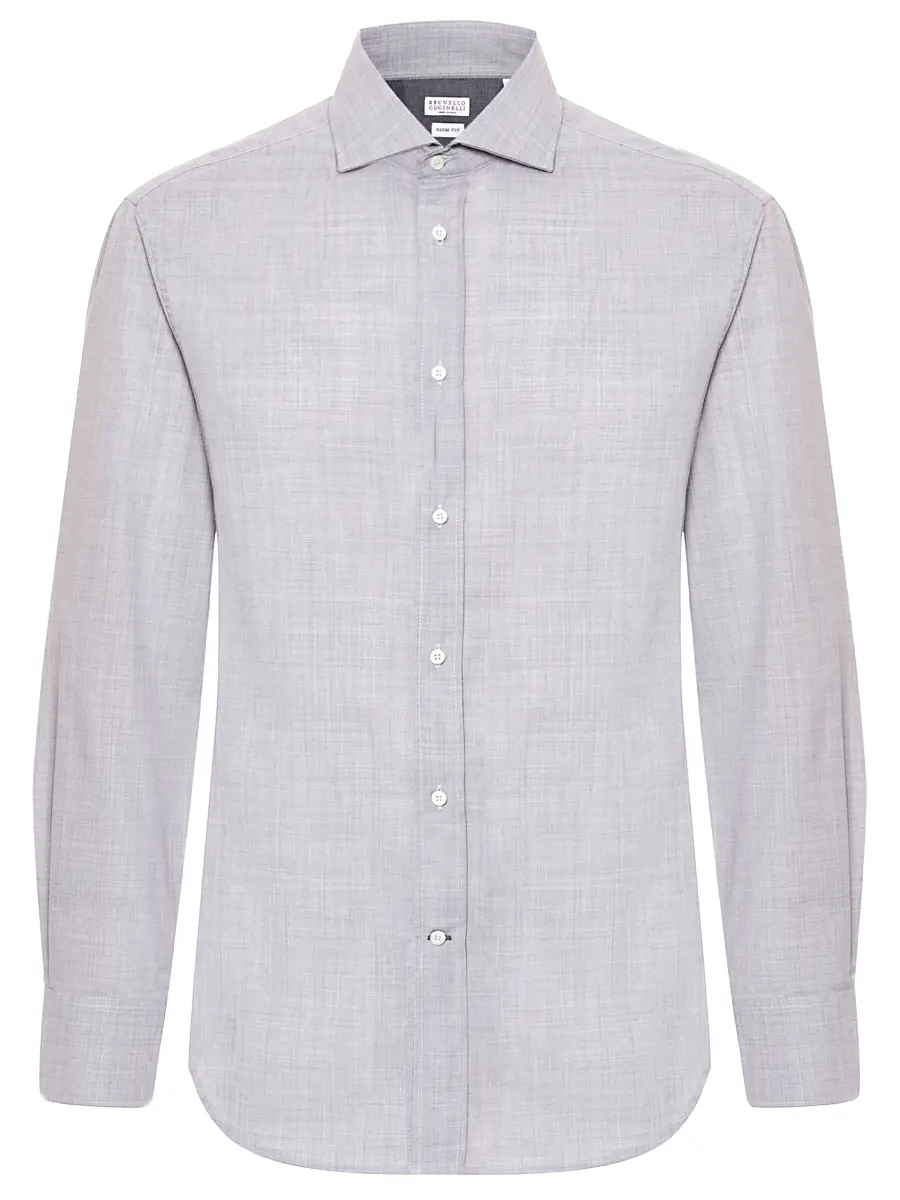 Рубашка Slim Fit шерстяная