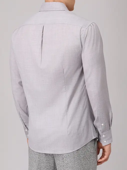 Рубашка Slim Fit шерстяная BRUNELLO CUCINELLI