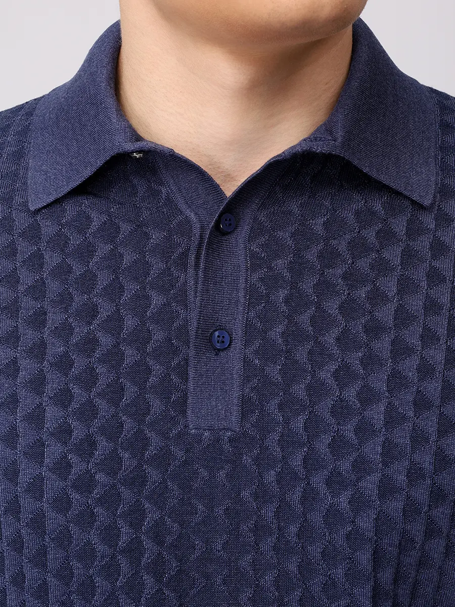 Поло из шерсти и шелка