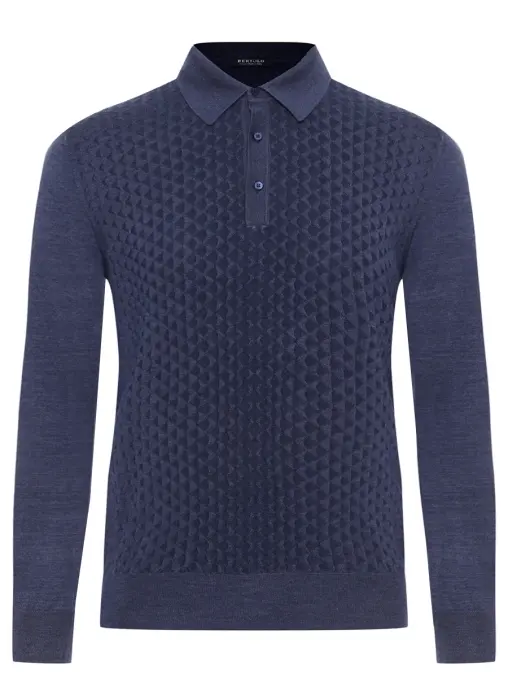 Поло из шерсти и шелка BERTOLO LUXURY MENSWEAR