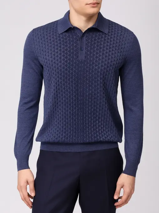 Поло из шерсти и шелка BERTOLO LUXURY MENSWEAR