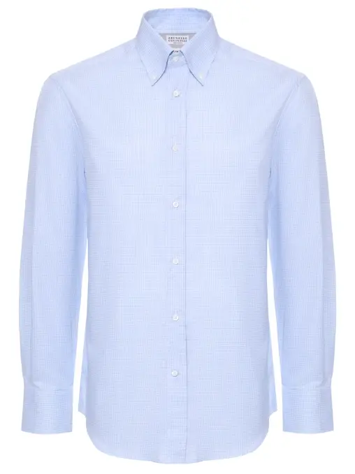 Рубашка Slim Fit хлопковая BRUNELLO CUCINELLI
