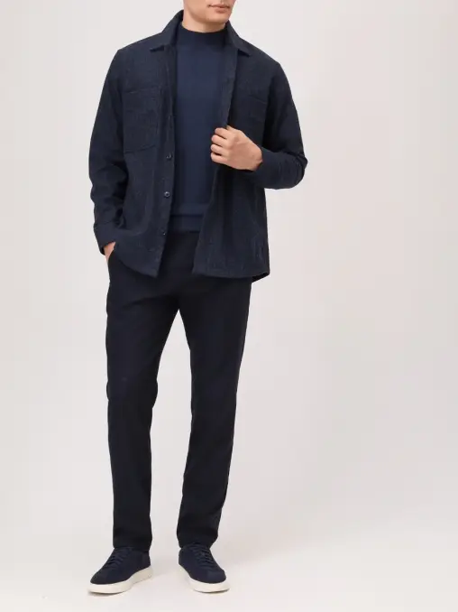 Рубашка Regular Fit шерстяная BOSS