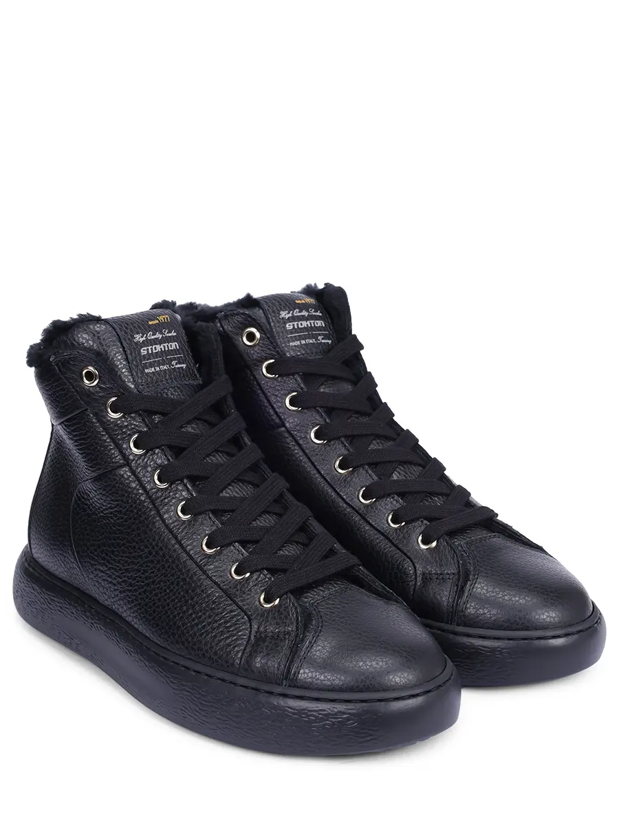 Кеды кожаные на меху