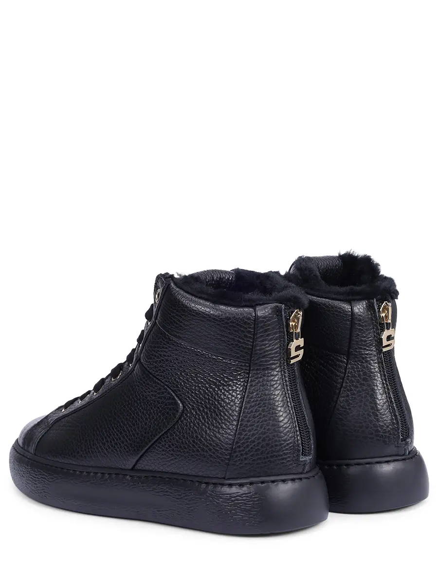 Кеды кожаные на меху