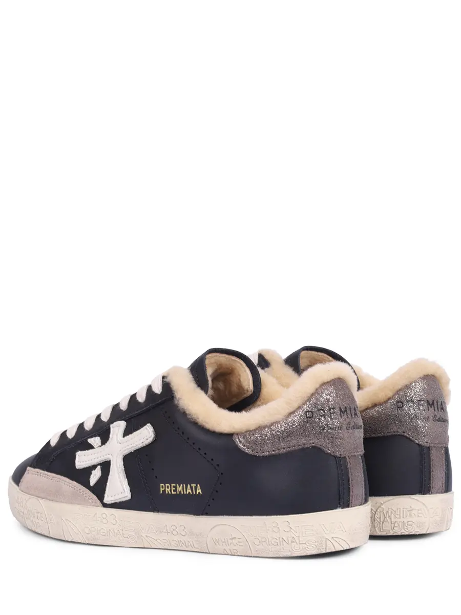 Кеды кожаные на меху