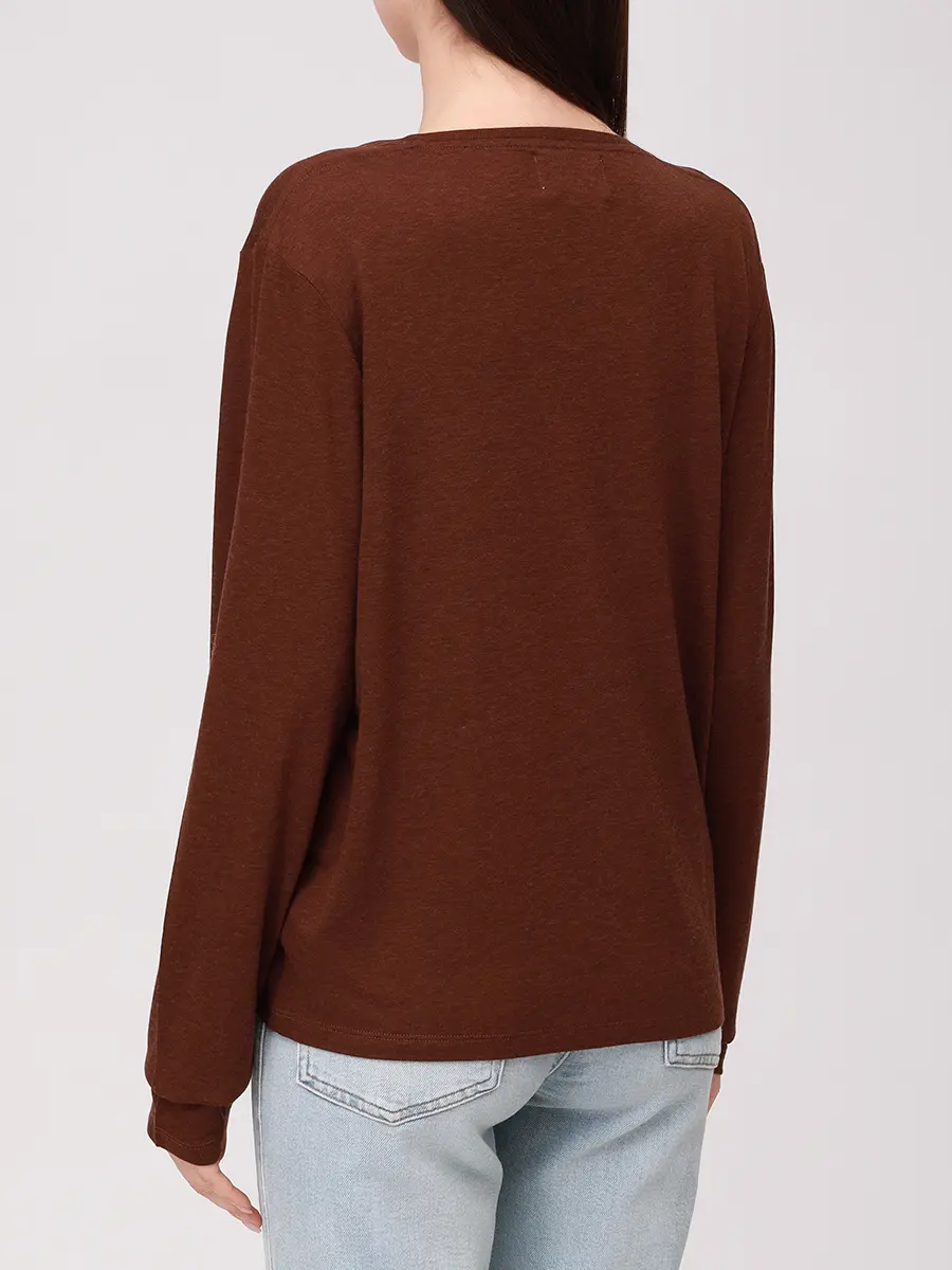 Лонгслив из вискозы и шерсти