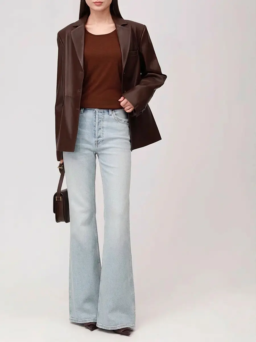 Лонгслив из вискозы и шерсти