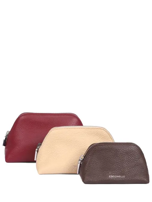 Набор кожаных косметичек COCCINELLE