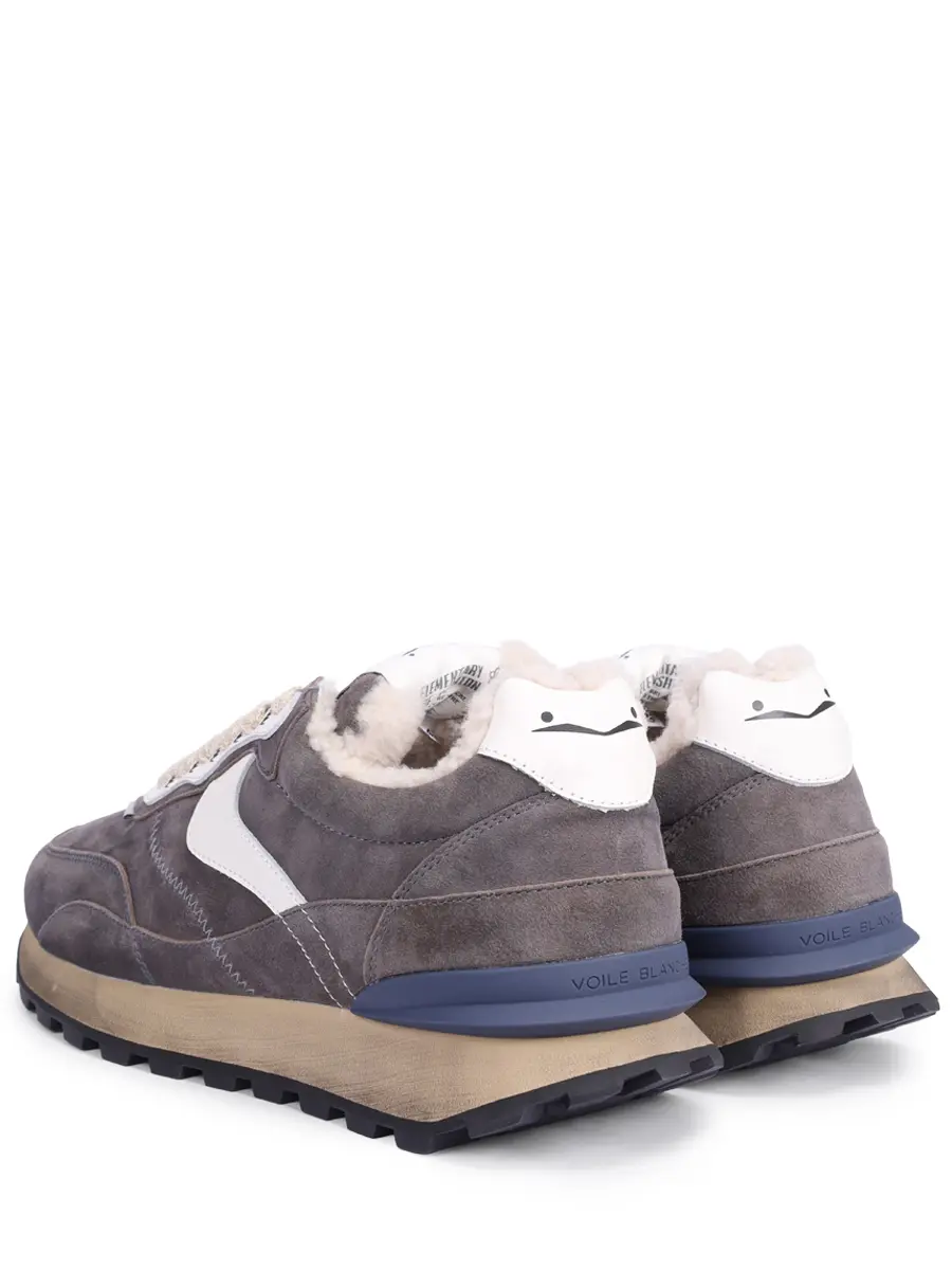 Кроссовки замшевые на меху