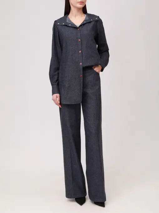 Брюки из кашемира и хлопка KITON