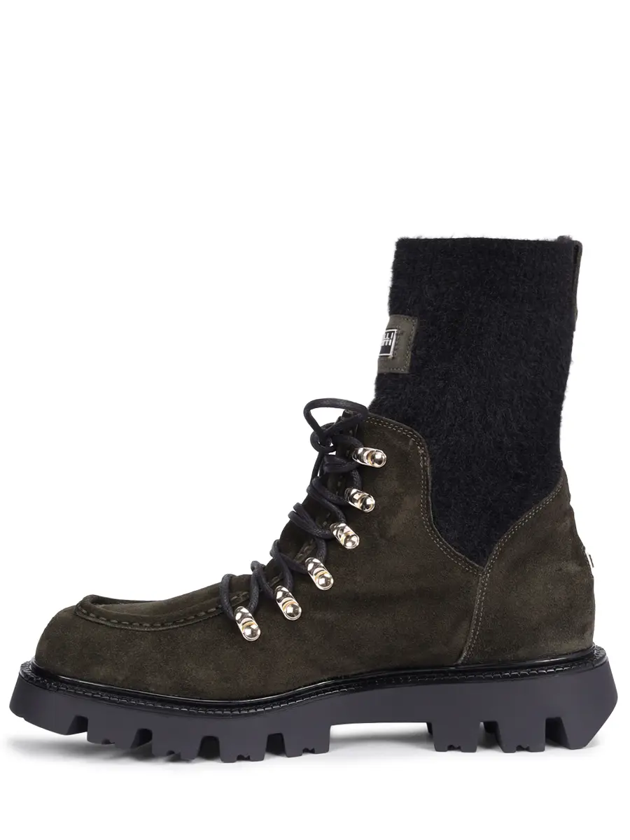 Ботинки комбинированные на байке