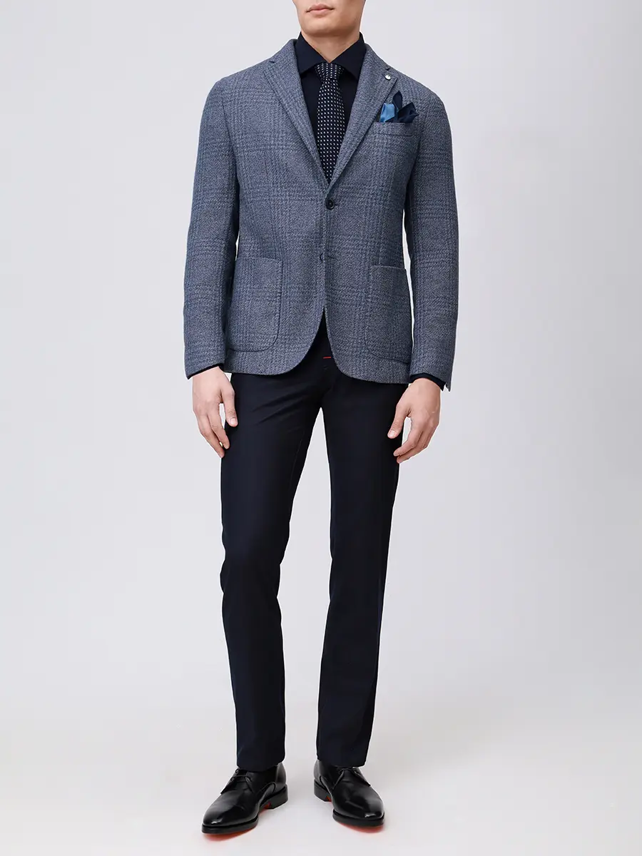 Пиджак из шерсти и хлопка