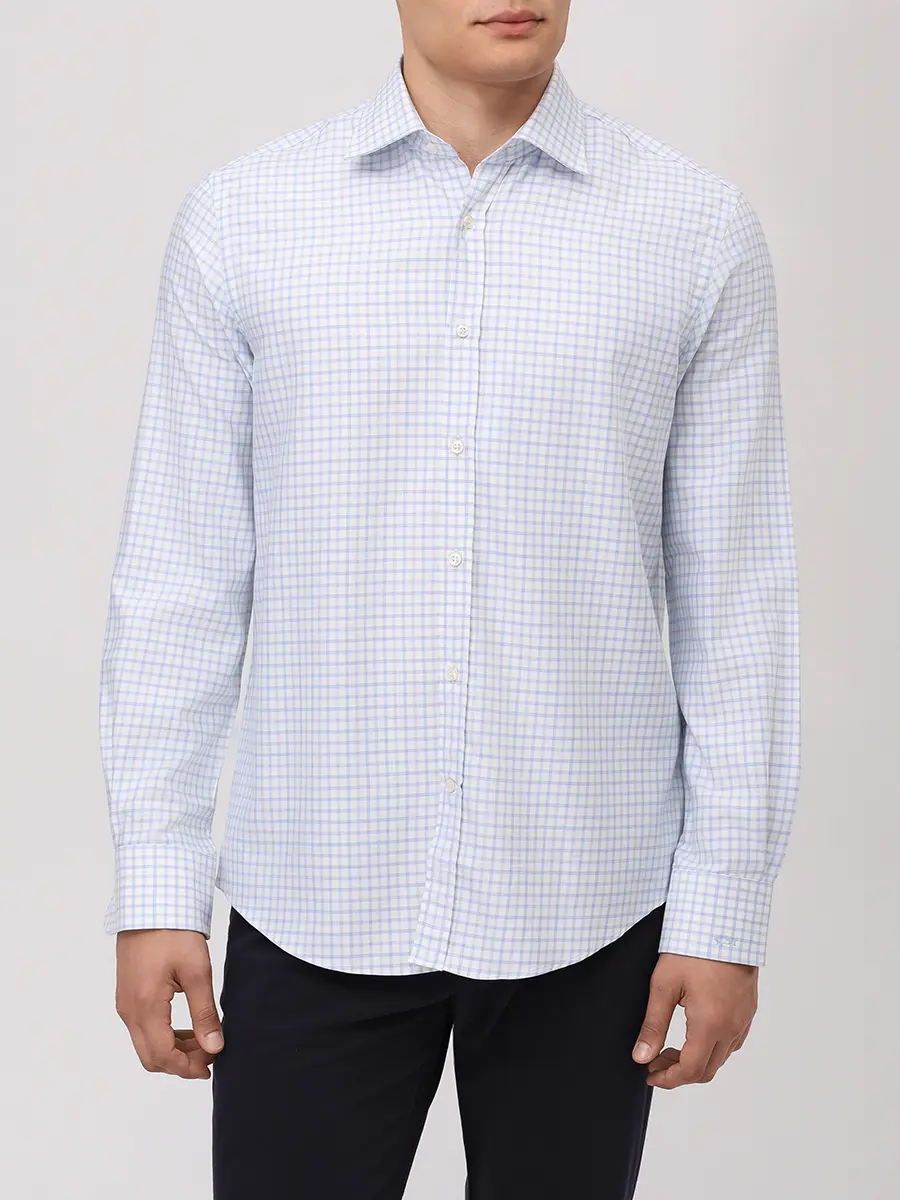 Рубашка Regular Fit из шелка и хлопка