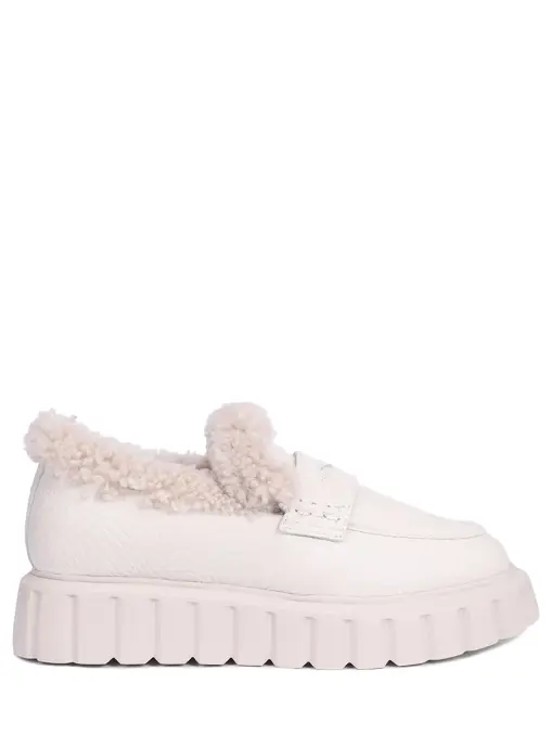 Лоферы кожаные на меху VOILE BLANCHE